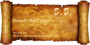 Deuch Dániel névjegykártya